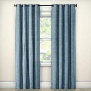 Eclipse Rowland Room Darkening Window Curtain Panel, 52" x 95", Blue